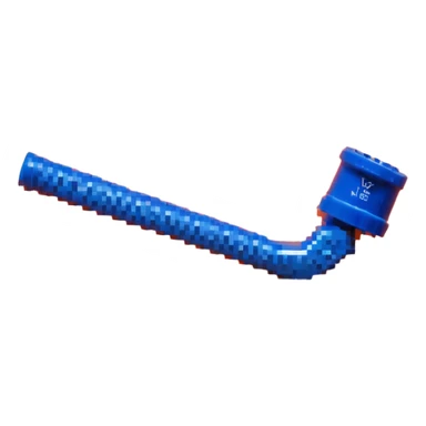 Pixelated blue VO2 max test mouthpiece, exercise testing equipment sticker