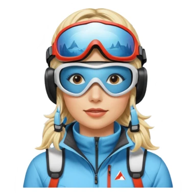 Blonde Woman, Ski, Background Matterhorn  sticker