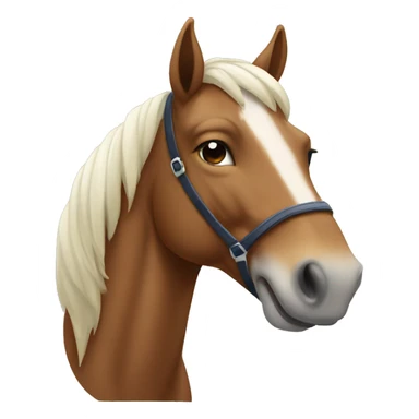 Horse with apple sticker