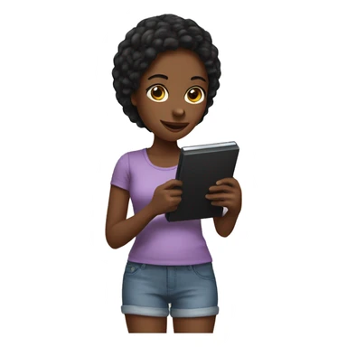 girl with a kindle sticker
