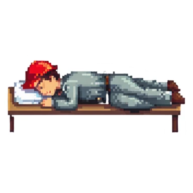 labour worker sleeping sticker