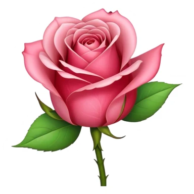 A single rosebud with a partially closed bloom, symbolizing a budding flower or new beginnings sticker