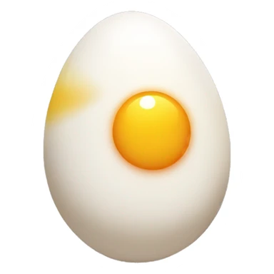 Sunny side up egg on a playe sticker