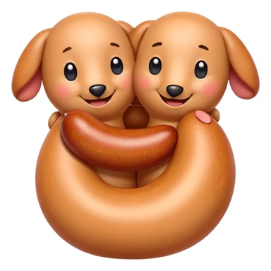 two sauges with cute face hugging each other sticker