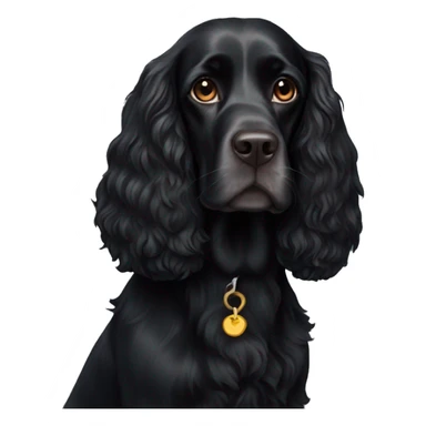 Black spaniel sticker