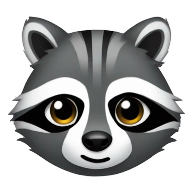 raccoon with a emo hair cut sticker