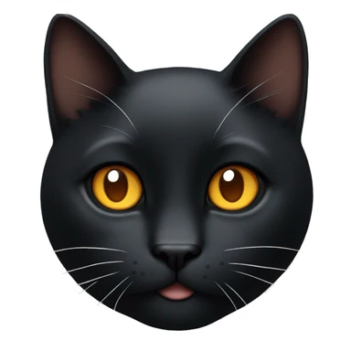 jet black cat with amber eyes with a white patch on his throat sticker
