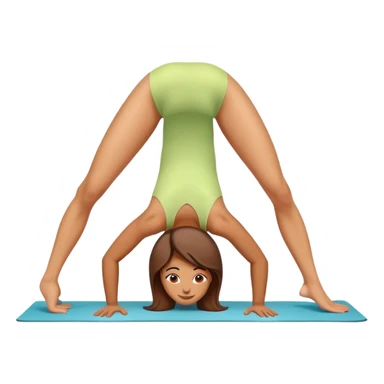  woman with legs up, in front of camera, downward dog sticker