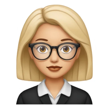 Mujer con lentes sticker