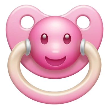 baby pacifier with pink gradient and beige colors sticker