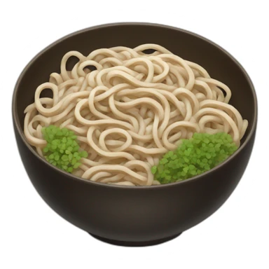 bowl of japanese buckwheat soba noodles sticker