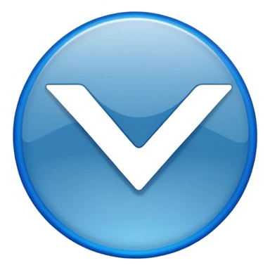 Verified just blue color tick mark with tranparent bg sticker