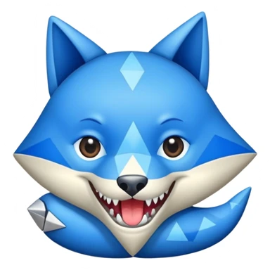 Tiburon con patas y zapatos azules sticker