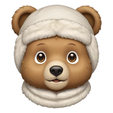 Сделай лицо медведя в белой дюраге sticker