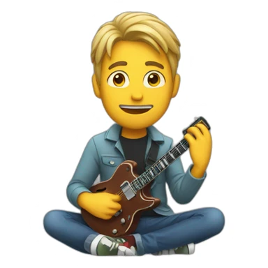 guy playing addicted sticker