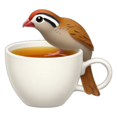 partridge drink tea sticker