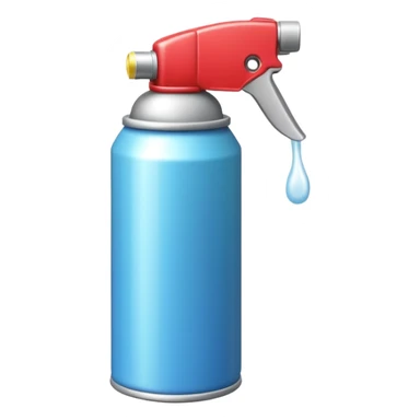foam spray can object icon, aerosol can with foam coming out, shiny metal + plastic cap, 3D cartoon, mobile game icon style, centered, clean background, no text, no watermark
 sticker