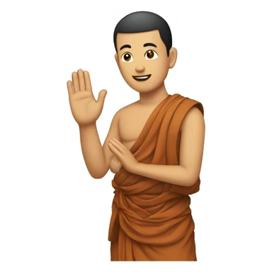 asia man buddhist anjali hand in front of chest sticker