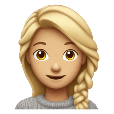 smiling girl in sweater sticker
