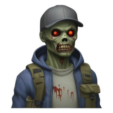 COVID bakteria zombie as the DayZ game character sticker