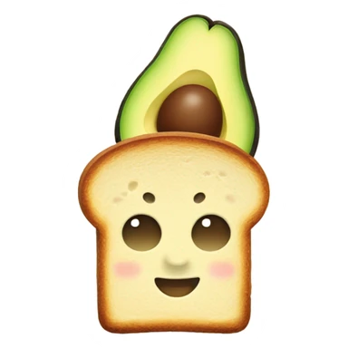 toast with avocado  sticker