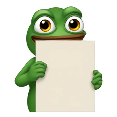 pepe holding sign up sticker