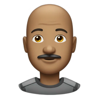 bald black elon musk with a moustache  sticker