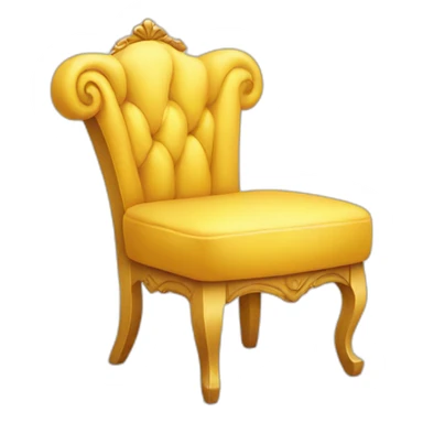 Yellow chair with princess sticker
