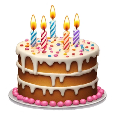 birthday cake with blown candles sticker
