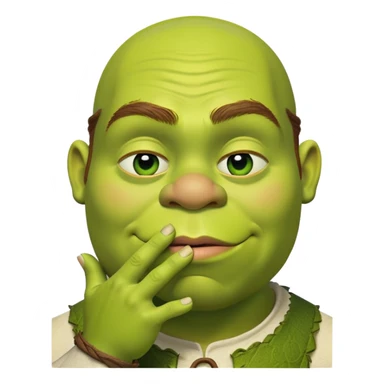 shrek blowing a kiss sticker
