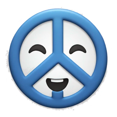 Smiling face with peace sign sticker