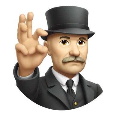 lenin with hand sticker