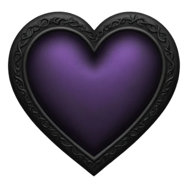 goth themed heart with a dark velvet frame sticker