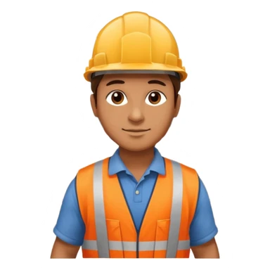 Worker with pallet in port area, import. sticker