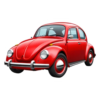 Red Volkswagen Beetle  sticker