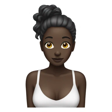 Dark skinned girl washing hair sticker