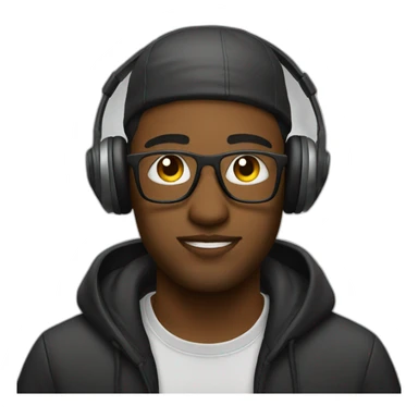 Music producer working in studio sticker