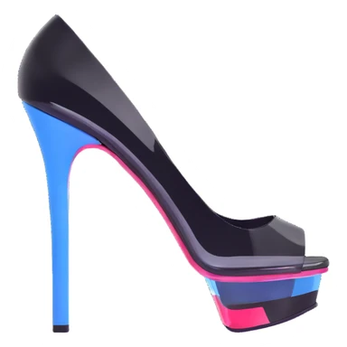 transparent platform heel sticker