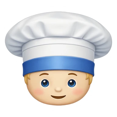 chef's hat with a blue ribbon. sticker