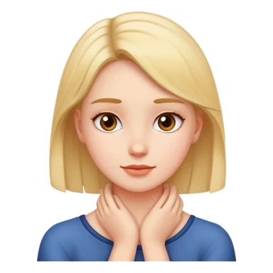 girl with hands around neck sticker