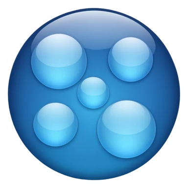 round cells in light blue and blue
Soft gradient
Slightly translucent texture
Minimal scientific illustration
White background
Clean and calm mood sticker