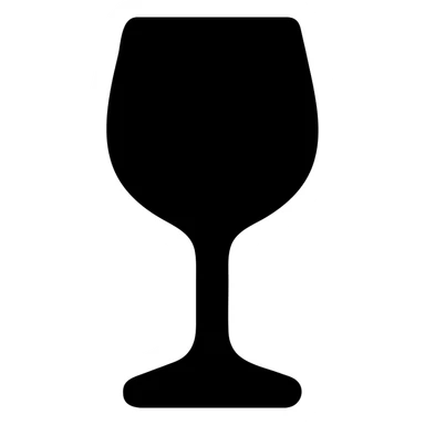 wine glass solid filled icon simple silhouette black fill sticker