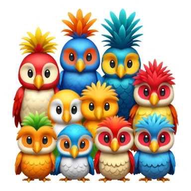 tropical animals sticker