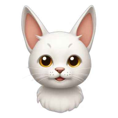 Gato con orejas de conejo sticker