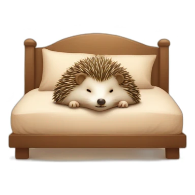 cute-sleep-hedgehog-on-his-pillow-in-his-bed sticker