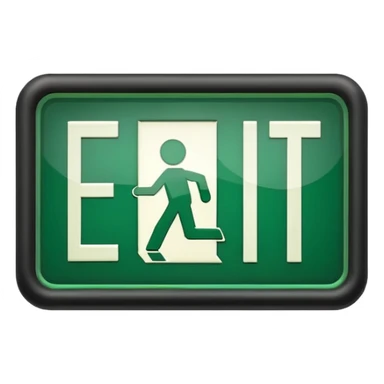 Exit sign sticker