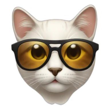 Cat with sunglasses and narcissistic smile sticker