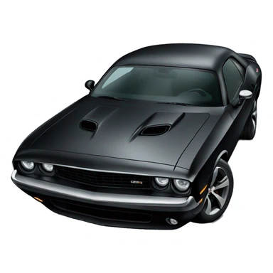 black dodge challenger  sticker