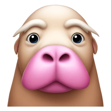 Pink walrus sticker