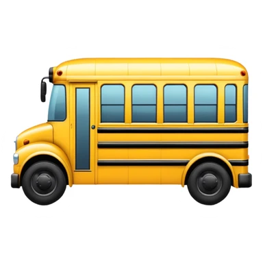 Yellow school bus with black stripes sticker